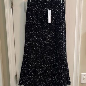 Elegant Black and White Polka Dot Skirt